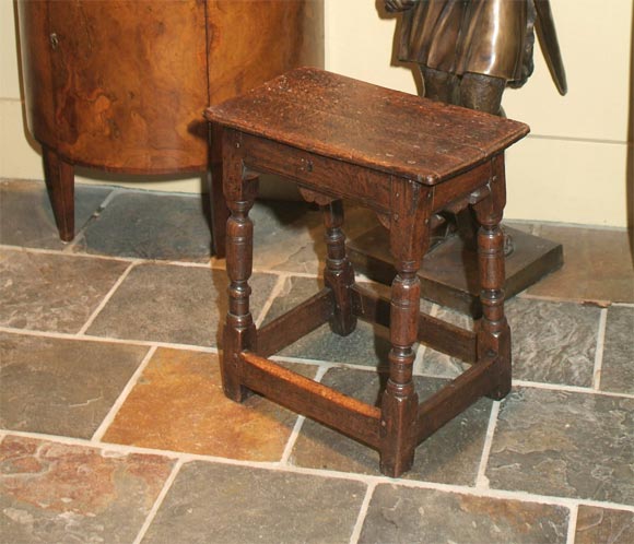 English oak joined stool