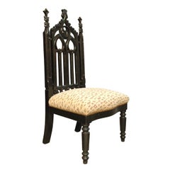 Ebonized Gothic Revival Side Chair Antique Ebonized Gothic Revival Side Chair