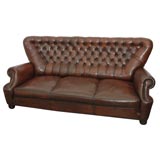 Unique Low Wing-Backed Chesterfield Sofa