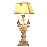Italian Neoclassical Style Giltwood Candelabra Lamp