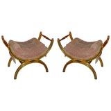 Pair of Russian Curule Form Stools