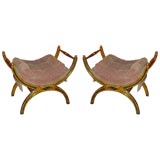 Pair of Russian Curule Form Stools