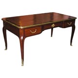 Large Louis XV Leather Top Bureau Plat