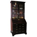 George III Mahogany Glass Mullioned Secretary