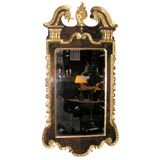 George II Walnut Parcel Gilt Mirror