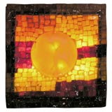A Lit Glass Wall Applique by Angelo Brotto