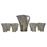 Pitcher and 8 Mugs by Kostanda - Vallauris