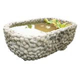 Carved White Marble Root Pond