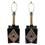 Pair of ceramic table lamps