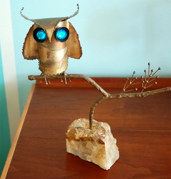 Brass Curtis Jere Owl Grouping
