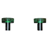 Pair Of Seguso Green Glass Sconces
