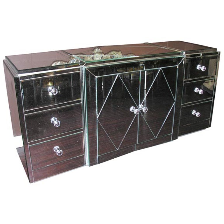 Custom Mirrored Dresser For Sale at 1stdibs