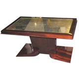 Art Deco rectangular Coffee Table with mirrored top