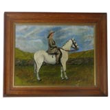 Oil of Girl and Horse