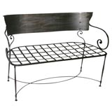A  1950s  Arts Nouveau styled  Iron Bench.
