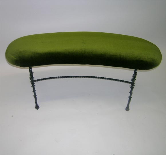 A 19thc Kidney Shaped Iron Bench