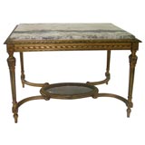 A 19thc  Marble and Gilt Wood  Centre Table