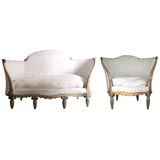 Pair chairs and canape