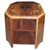 An Octagon Shaped Art Deco Occasional Table in Burl Walnut