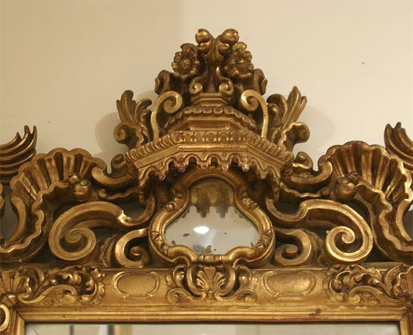 French 19th Century Giltwood Mirror with Parrots For Sale 2