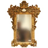 French 19th c Giltwood Mirror With Parrots 5