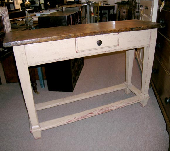 Antique Mustard Painted Server