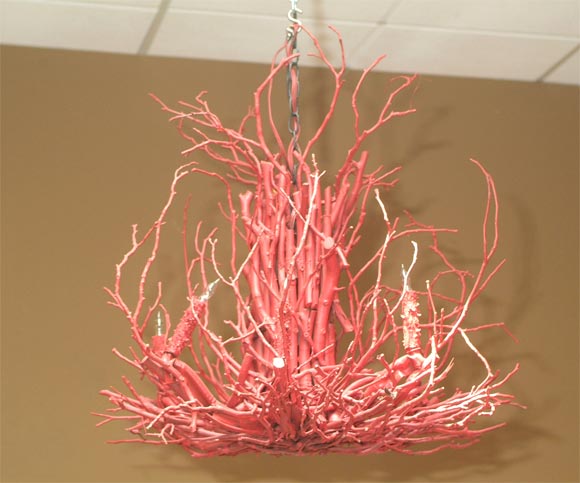 coral chandeliers