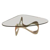 Sculptural Polished Aluminum Cocktail Table