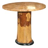 Burlwood Pedestal Table (reference # EZ640)