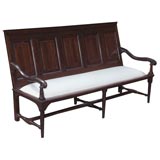 Oak Settle with 5 panel back Antique Oak Settle with 5 panel back