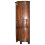 Antique Walnut Provencial Corner Cabinet (ref # MSPV9)