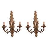 Pair Italian tole sconces
