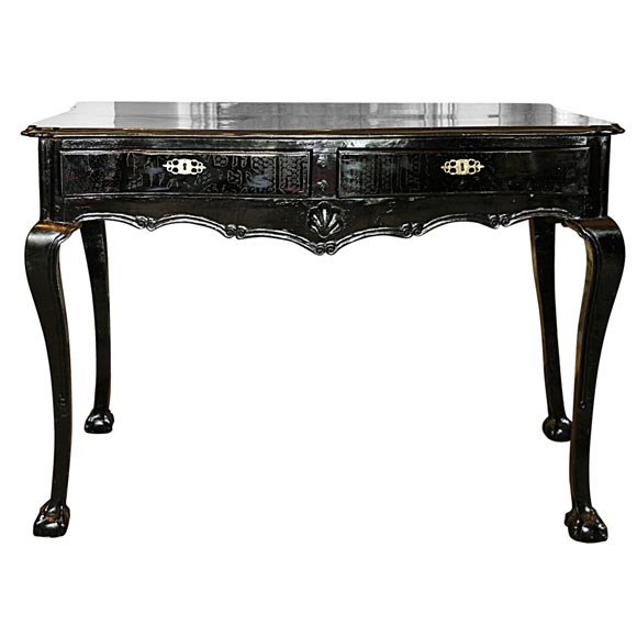 * 6038  EBONY HUNT TABLE