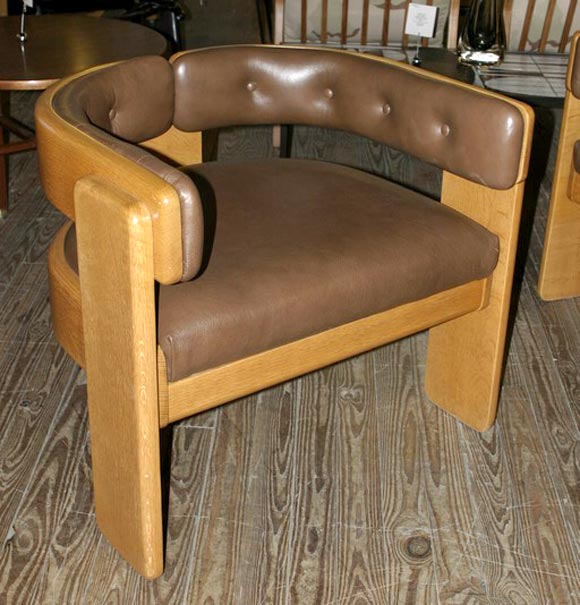 Milo Baughman Attribution, Pair of massive lounge chairs