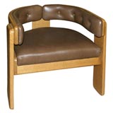 Milo Baughman Attribution, Pair of massive lounge chairs