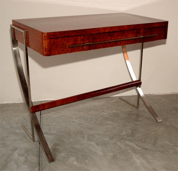 Lady's desk in style of Rene Herbst with three drawers