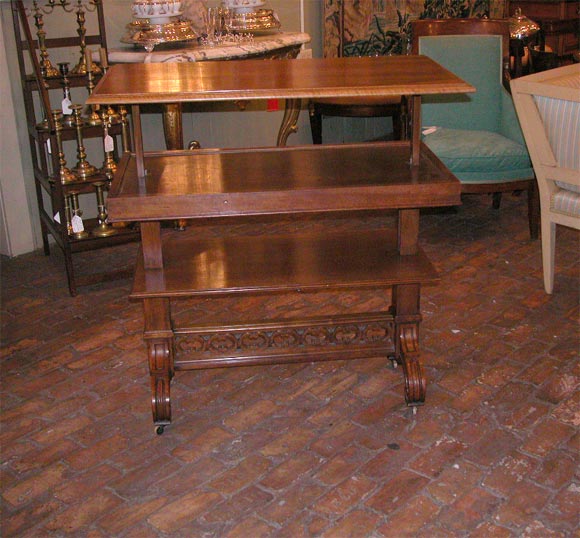 French Adjustable Tiered Serving Table