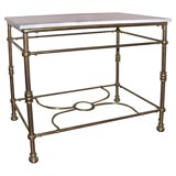 Brass and Marble Drinks Table