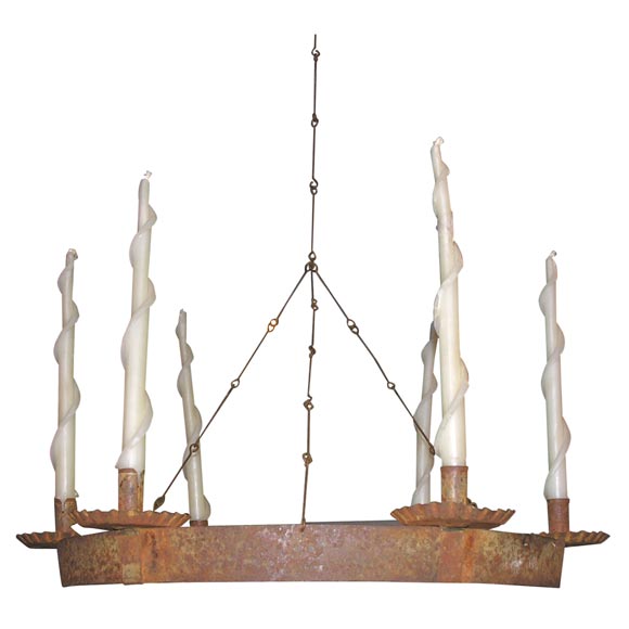 Wrought iron chandelier