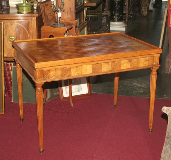 Early 19th Century Italian Fruitwood Tric Trac Table