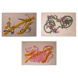 Clair Falkenstein set of three lithos pencil signed and numbered