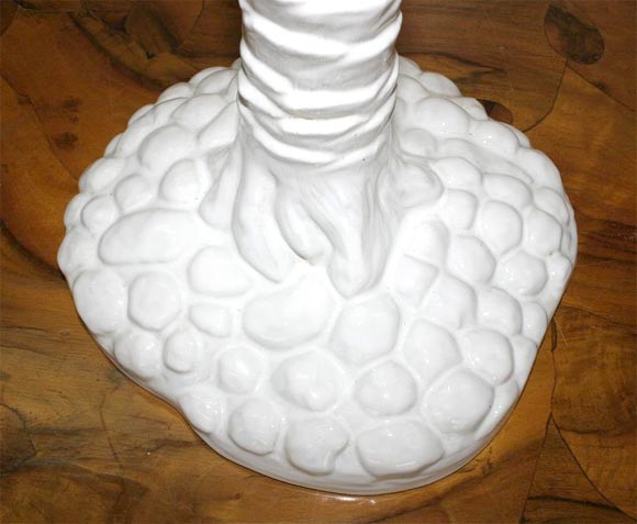 Ceramic Palm Tree Lamp in White 1