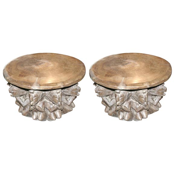 pr."CARYATID" carved sidetables