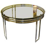 LARGE MASHINE AGE TWO METALS ROUND TABLE LARGE MASHINE AGE TWO METALS ROUND TABLE