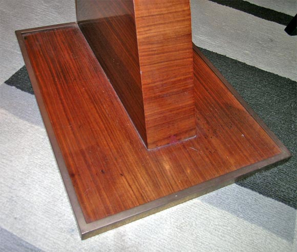 French Art Deco Floor Mirror in Book-Matched Palisander with Bronze Details In Excellent Condition In New York, NY
