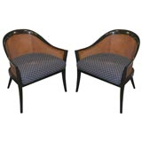 Pair of Sculptural Lounge Chairs designed by Harvey Probber