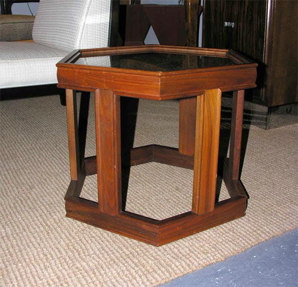 A Pair of Octagonal Occasional Tables from Brown Saltman For Sale 2