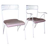 Set of 14 Fancy Wrought Iron Ribbon Chairs by Tempestini for Salterini