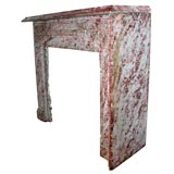 Faux  pink marble mantlepiece