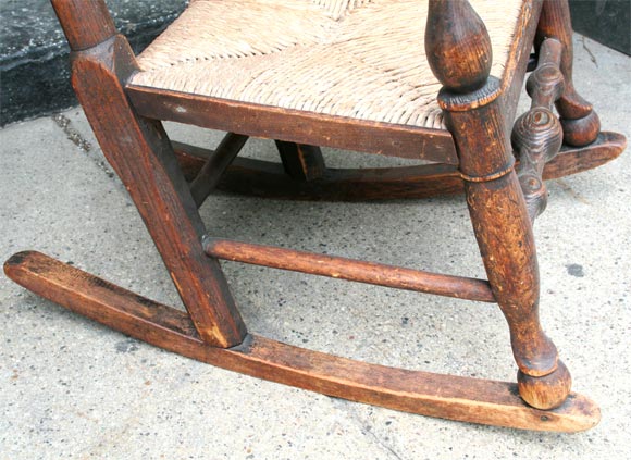 Oak Charming 19th Century English Childs Rocking Chair